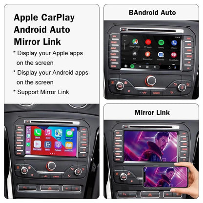 carultra Wireless Carplay Android Auto for Ford 2013-2015 Year with Sync2 System, Wireless Carplay Retrofit Kit Decoder, Support Navigation, Siri, Camera