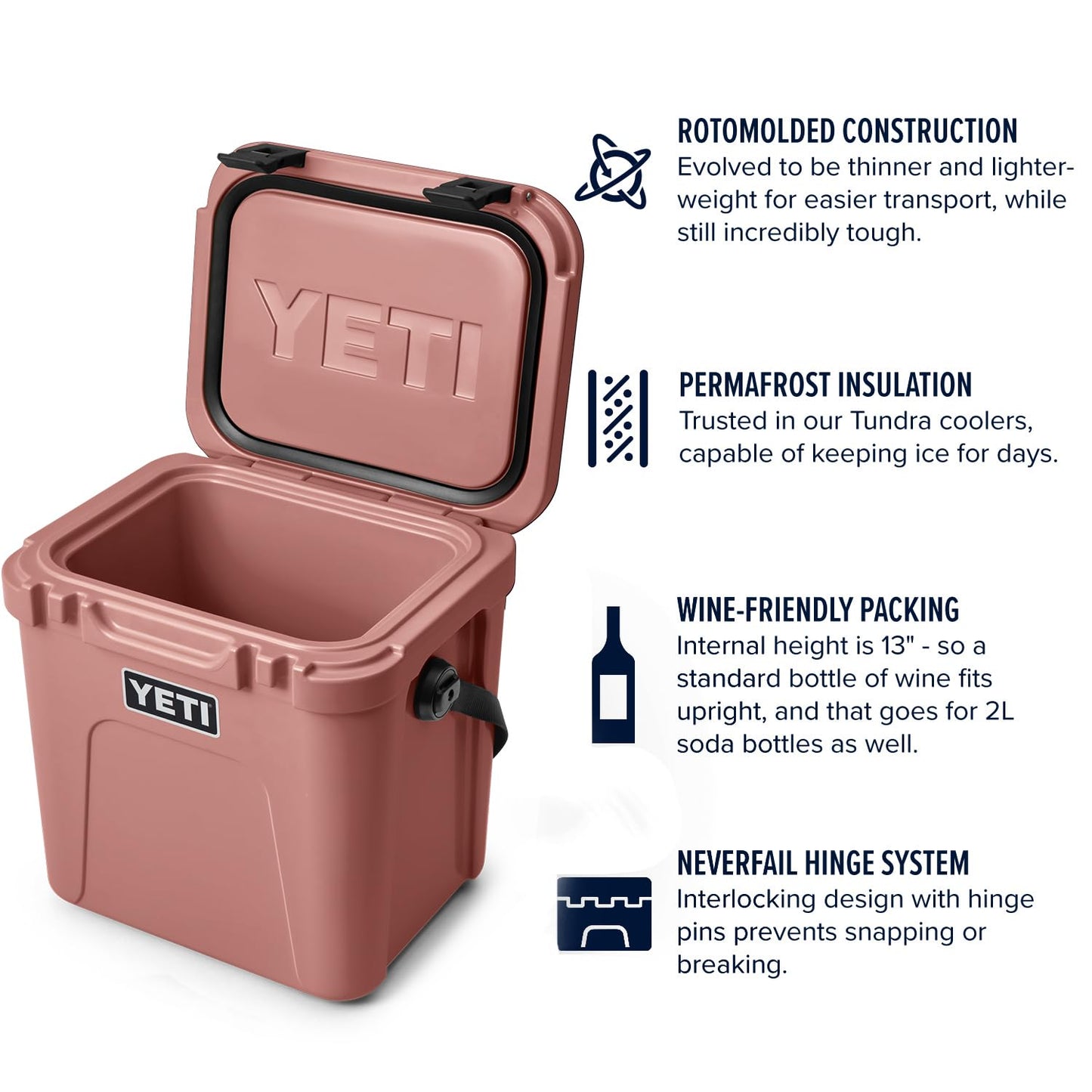 YETI Roadie 24 Cooler, Sandstone Pink
