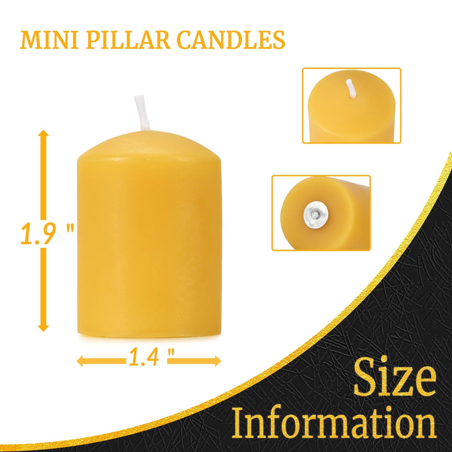JONERAY Beeswax Votive Candles Bulk-Pack of 10, Natural Unscented Beeswax Candles - 9 Hour Burn Time