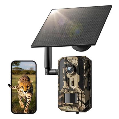 Loatos Trail Camera, 2k HD Live View Game Camera Built-in 4G LTE SIM Card Celluar Trail Cameras with Game Cameras with Night Vision Motion Activated Waterproof IP66 Rating 0.2S Trigger Speed