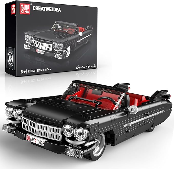 Mould King 10012S Sports Car Building Sets 1324+ Pcs MOC Classic Vintage Convertible Building Block Kit Racing Model Cars Kits for Adults &amp Teens 14+