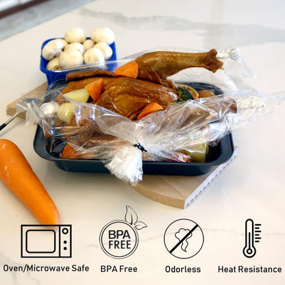 WRAPOK Oven Cooking Bags Large Size Turkey Roasting Baking Bag For Meats Ham Ribs Poultry Seafood, 17 x 21.5 Inch - 8 Bags Total(Pack of 2)…