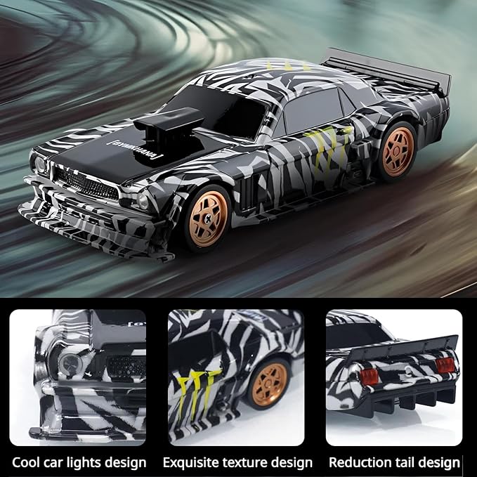 Remote Control Car 2.4GHz High Speed 15KM/H RC Cars Toys1/43 Scale Mini RC Drift Car RTR Mini Racing Vehicle for Adults - Indoor/Outdoor Use (4301 1Battery Box)