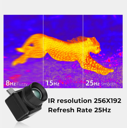 InfiRay T2 Pro Night Vision Thermal Monocular, Thermal Imager Camera, 256X192 Resolution, 13mm Focal Length, 13.6X10.2 FOV, Hot Spot Tracking for Hunting, Up to 1300m (for Android Only)