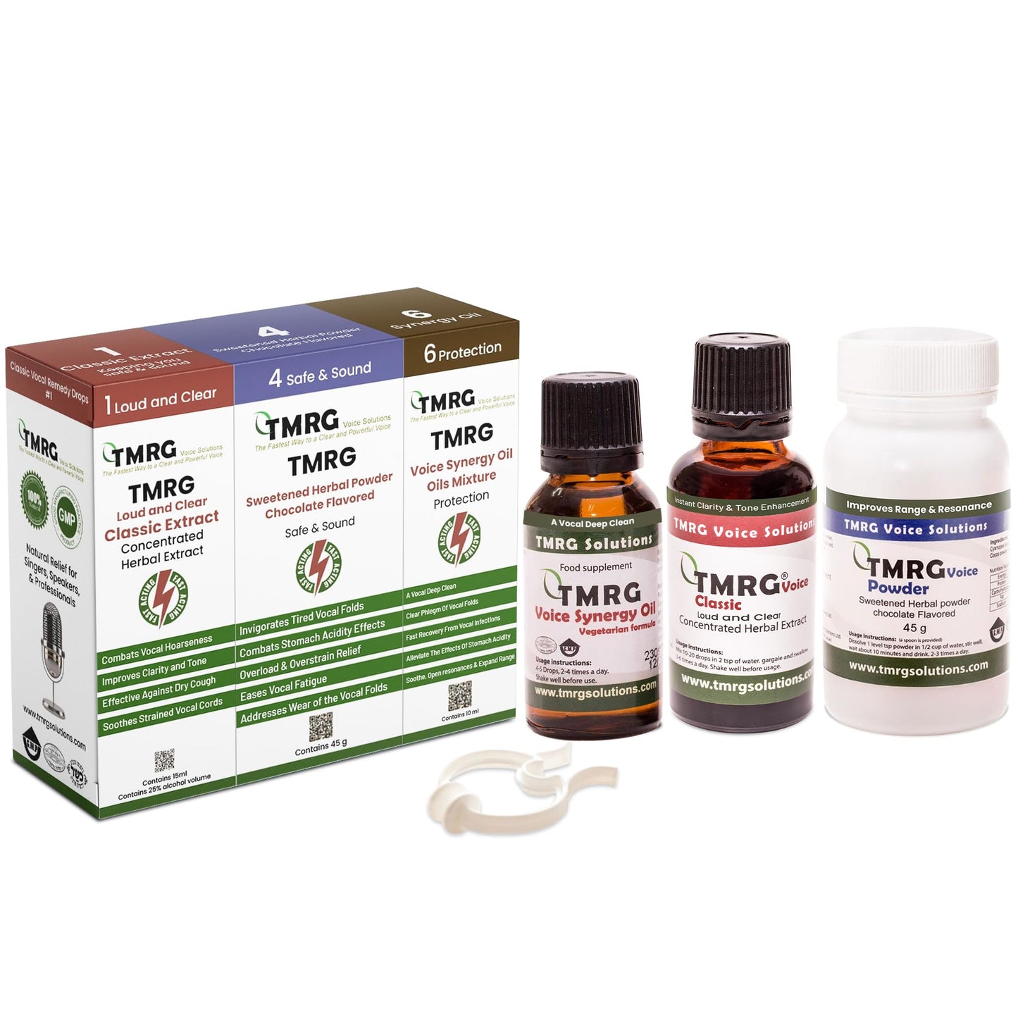 TMRG Powerful Vocal Recovery Kit-Normal - Professional Vocal Cord Remedy | 100% Natural Herbal Supplement for Sore Throat, Hoarse Voice, Hoarseness | Emergency Relief and Regular Maintenance