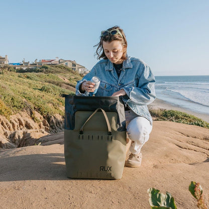 RUX 25L Soft Cooler Bag (Green) - Adventure-Ready Modular Cooler - Waterproof, Lightweight, Highly Functional Cooler Bag, and Perfect for Overlanding, Camping, and Van Life