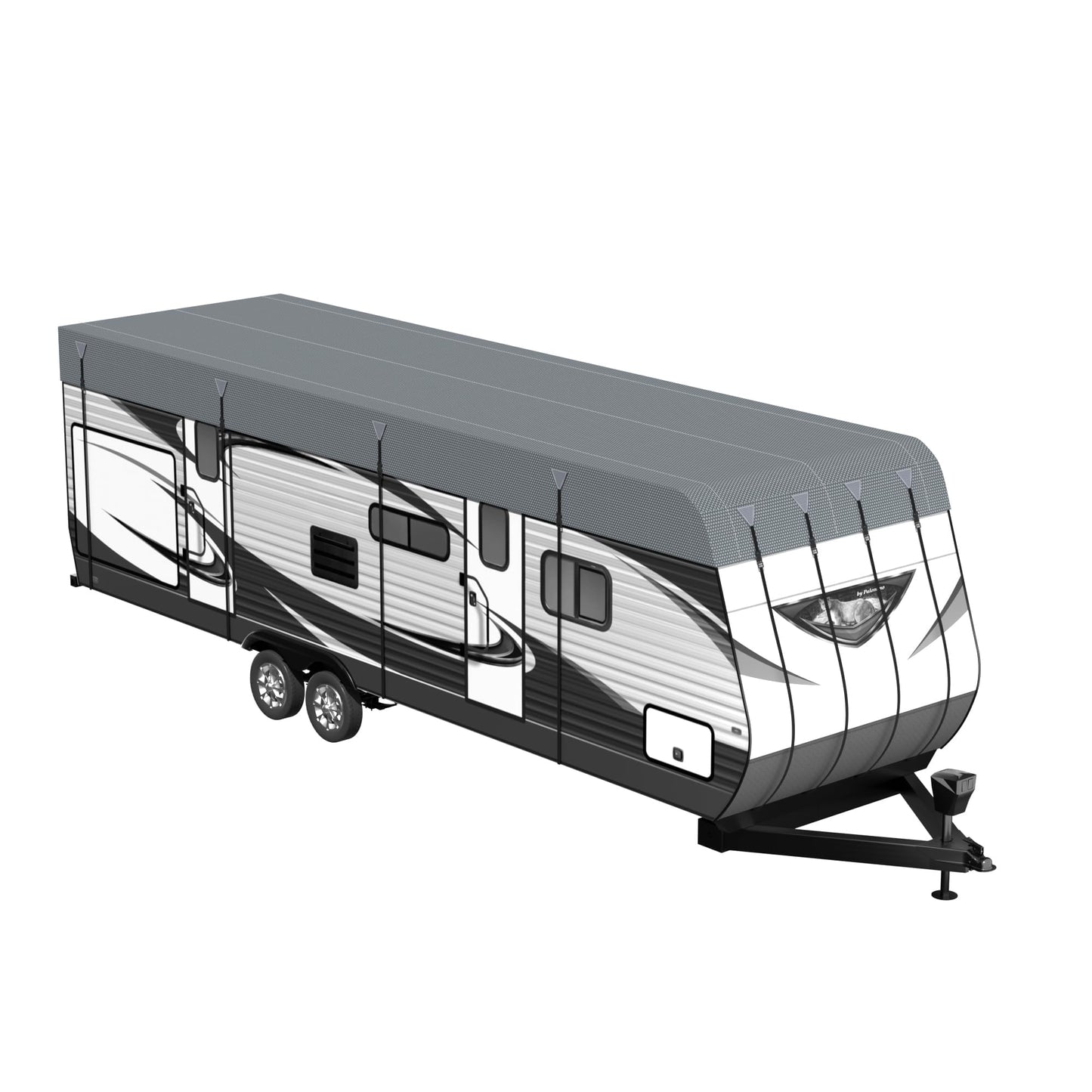 Camper Trailer Rv Roof Cover - Utility Travel Class A/B/C Pop Up Heavy Duty Covers 5th Wheel Sun Shade Motorhome Heat Equipment Motor Home Canopy Waterproof Tarp Heavy Hail Canvas,31.2 FT x12.5 FT