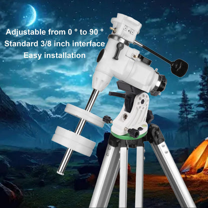 Sanpyl Telescope Mount, Latitude Adjustment Seat for SkyWatcher & Star Field, Aluminum Alloy Equatorial Wedge Instrument Latitude Base, Telescope Accessory (Green and White)