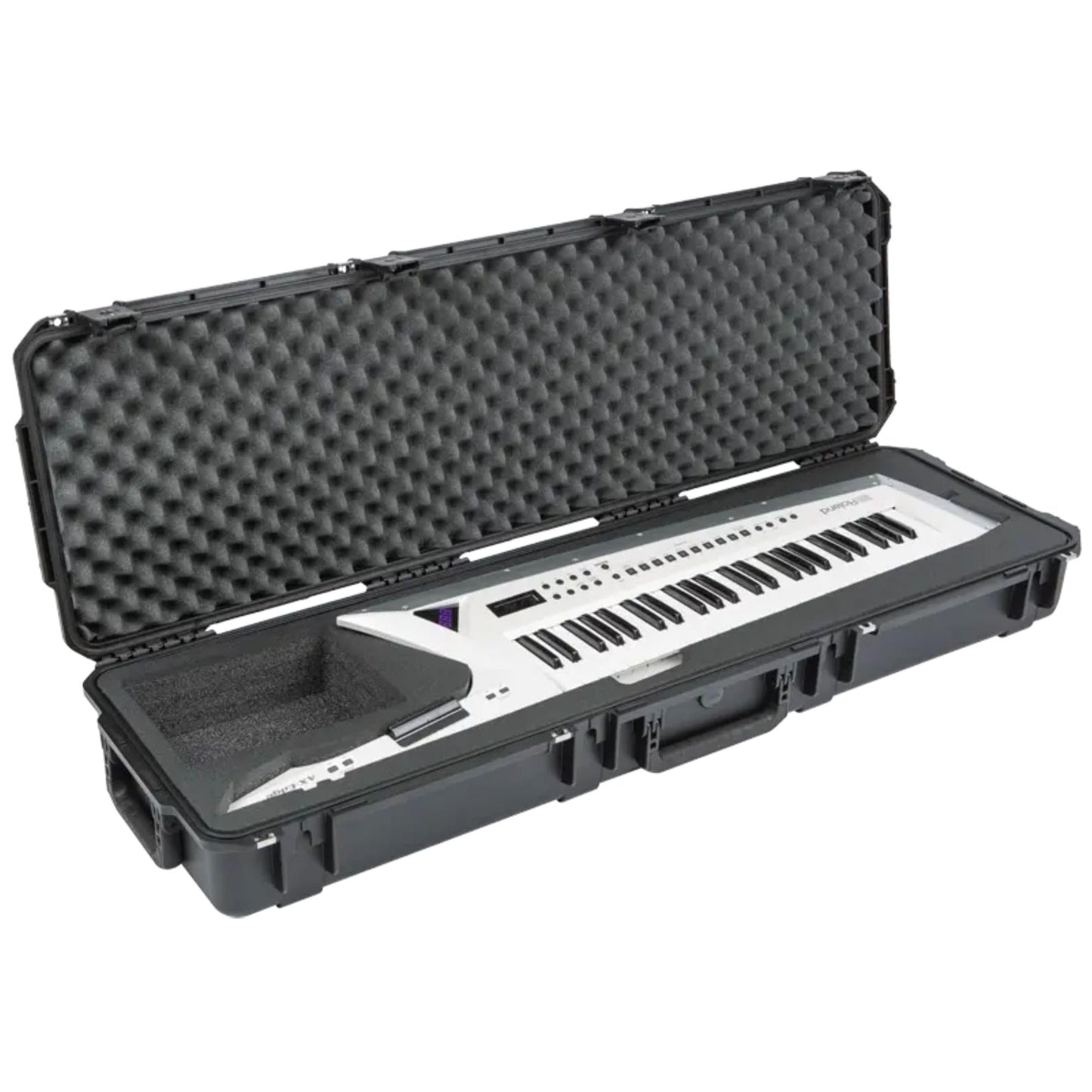 SKB iSeries Roland AX Edge Keytar Hard Case, Waterproof Polypropylene Shell with Foam Interior, TSA Latches and Wheels for Travel Protection