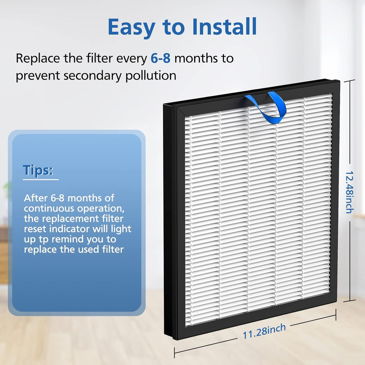 LEVOIT Vital 100S Replacement Filter - 3-in-1 High-Efficiency Activated Carbon | Compatible with Vital 100S & 100S-P, White