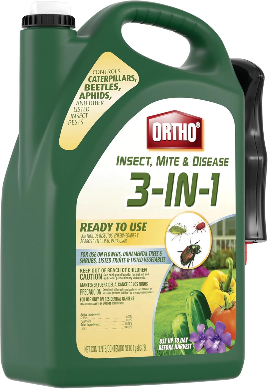 Ortho 3-in-1 Insect Mite & Disease Control - Ready-to-Use 1 Gallon Solution