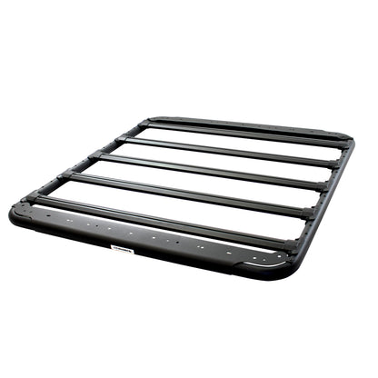 Go Rhino SRM 500 Flat Platform Roof Rack & Clamps | Aluminum, Textured Black, L: 55" x W: 52" | 5935055T | Mounts to Most Cross Bars