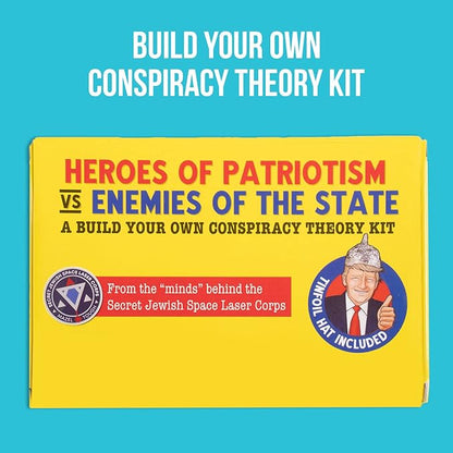 Heroes of Patriotism vs Enemies of The State - Conspiracy Theory Kit by Dissent Pins - Funny Fridge Magnet Word Games for Adults (498 Word Tiles)