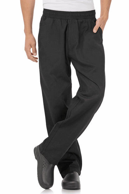 Chef Works Men's Better Built Baggy Chef Pants, Black, 4X-Large