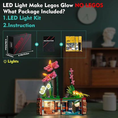LED Light Kit Compatible with Lego Moana's Flowerpot - No Models Only Light Creative Lighting Set Accessories Compatible with Lego 43252 Moana's Flowerpot Set