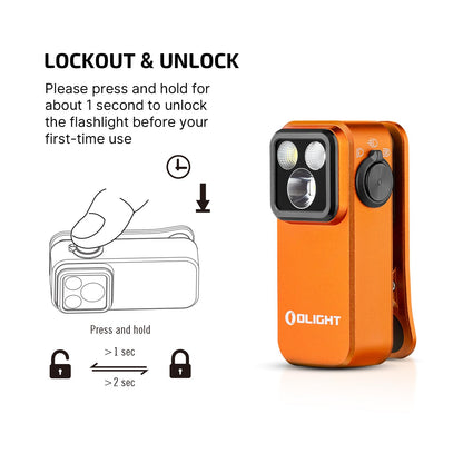 OLIGHT Baton4 Pro EDC Flashlight Rechargeable Bundle Oclip Pro EDC Flashlight Clip-on Light