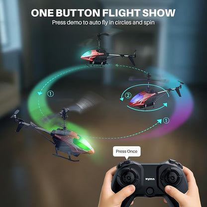 SYMA RC Helicopter Remote Control Helicopter with 40 Mins Flight Time(2 Batteries) Auto Obstacle Avoidance 7 LED Lights and Altitude Hold Gifts Toys for Kids 8-12