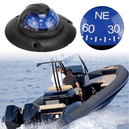 Entatial Flush Mount Compass, Reliable Marine Compass ABS for Travel for Vehicles for Boating for Marine