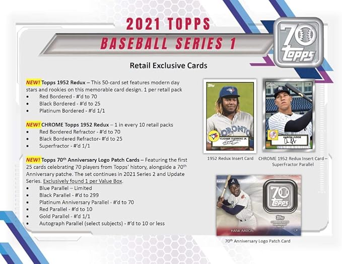 Topps 2021 Series 1 Baseball Hanger Pack