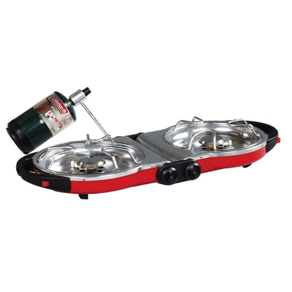 Coleman Fold ‘N Go 2-Burner Propane Stove, Dual Adjustable Burners with 20,000 BTUs of Power & InstaStart Ignition, Great for Camping, Tailgating, Grilling, & More