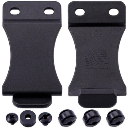 [2PCS] HolsterSmith FOMI Holster Clip for 1.50 Inch Belts – IWB/OWB with Mounting Hardware – USA Made - Adjustable Cant - for Kydex Holsters, Knife Sheaths, Inside Waistband Clips