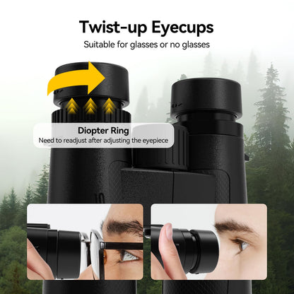 SVBONY Upgraded SV202 8x42 Binoculars for Adults, ED Binoculars for Bird Watching with Extra-Low Dispersion Objective Lens, BAK4 & FMC Optic System, 8°+Wide View Angle, IPX7 Waterproof for Cruise Ship