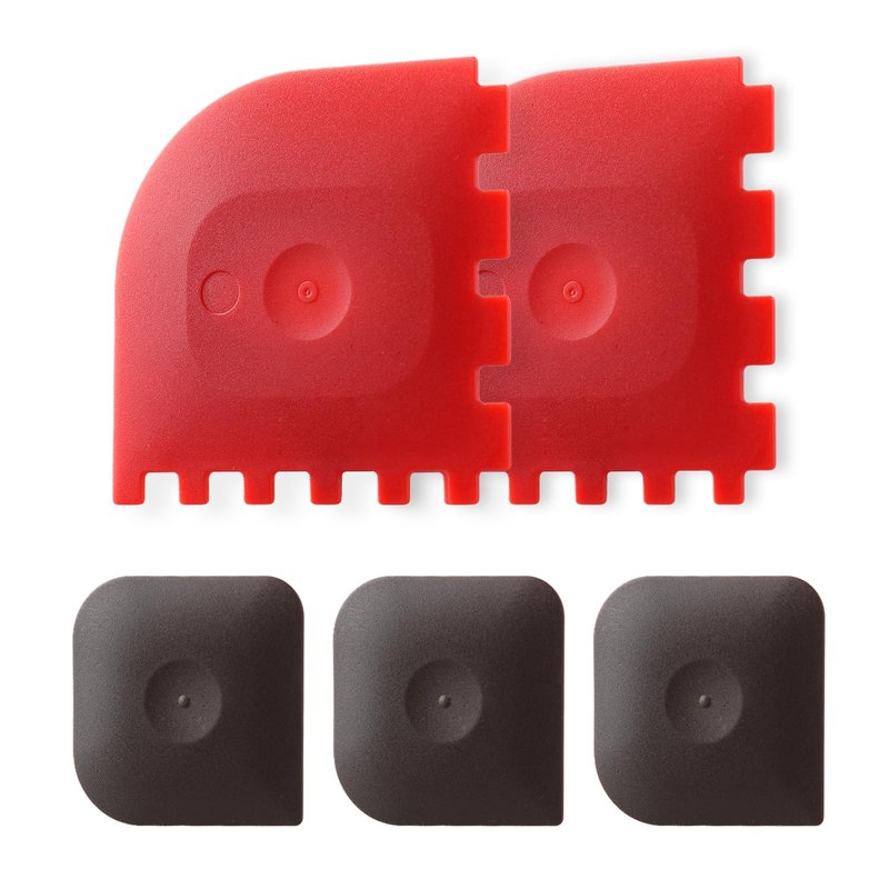 Pan Scraper，5 Pcs Pot Scraper Plastic，Pot Scraper Non Scratch for Cast Iron and Grill Scraper Tool kitchen Set Pot and Pan Cleaning