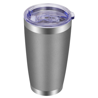 VEGOND 20oz Tumbler with Lid and Straw Stainless Steel Tumbler Cup Vacuum Insulated Double Wall Travel Coffee Mug Powder Coated Coffee Cup, Grey, 1 Pack