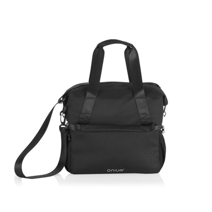 PICNIC TIME NCAA Stanford Cardinal Tarana Lunch Bag Cooler with Utensils Made from Recycled Material, Lunch Box with Picnic Set, Upcycled Lunch Cooler Bag, (Carbon Black)
