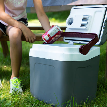 Koolatron 12V Iceless Cooler & Warmer – Portable 26 qt Electric Cooler/Nevera Portátil Eléctrica for Car Truck Camper Boat Hard Sided Mini Fridge for Camping Picnic Travel Lunch Food Drinks Office