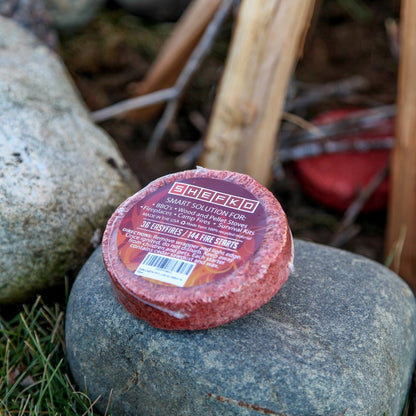 Shefko EasyFire Fire Starters with 30-min. Burn-time Guarantee – Natural Cedar Scent, Clean, All-Weather Quick Flame – 36 Pucks / 144 Fire Starts- Camping Essentials And Emergency Kit / Survival Solution