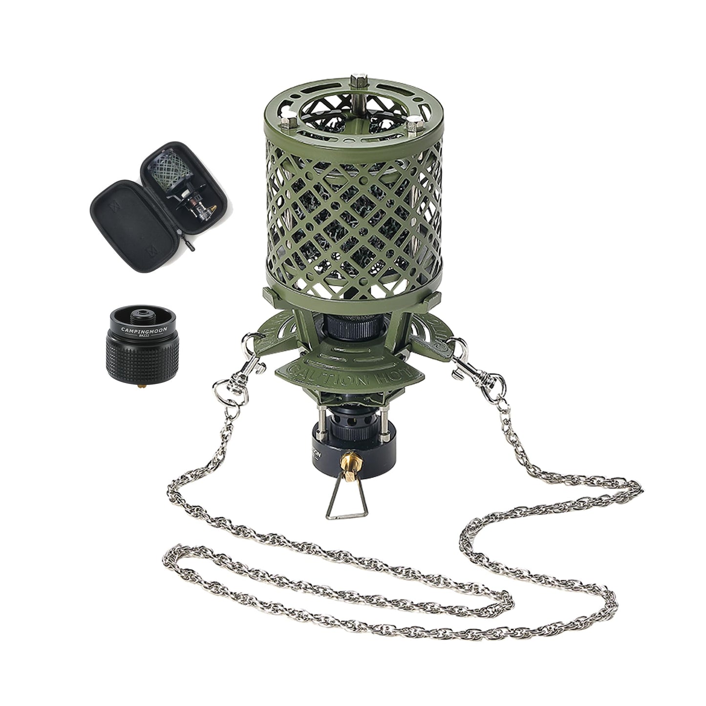 CAMPINGMOON T-HEATER GASWARE Gas Heater Propane Isobutane for Camping Outdoor Collaboration Limited Edition with EVA Case (KHNX-92+Z22)