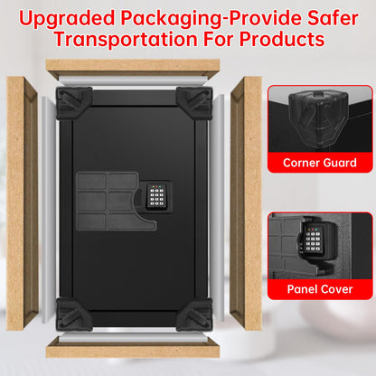 6.0 Cub Large Fireproof Safe Box for Home Use, Digital Security Safes Fireproof Waterproof with Combination Lock and 3 Removable Shelves, Anti-Theft Home Fire Safe for Document Money Valuables