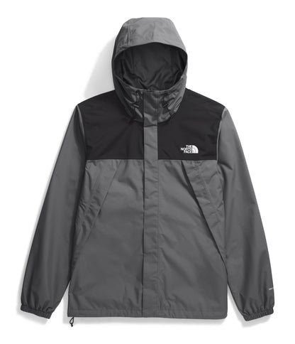The North Face Men's Antora Jacket (Standard & Big Size) - Waterproof & Windproof Rain Coat, Secure Zip Hand Pockets, Smoked Pearl/TNF Black-NPF, Medium