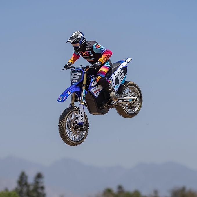 Losi RC Motorcycle Promoto-MX 1/4 Motorcycle Ready-to-Run Battery and Charger Not Included ClubMX LOS06000T2 Blue