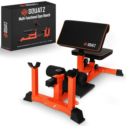 SQUATZ Squat Machine, Foldable Squatting Bench for Home Office Gym Workout Station and Leg Press Exercise, Designed to Train Abs, Thighs, and Glutes, Multifunctional Equipment for Fitness and Training