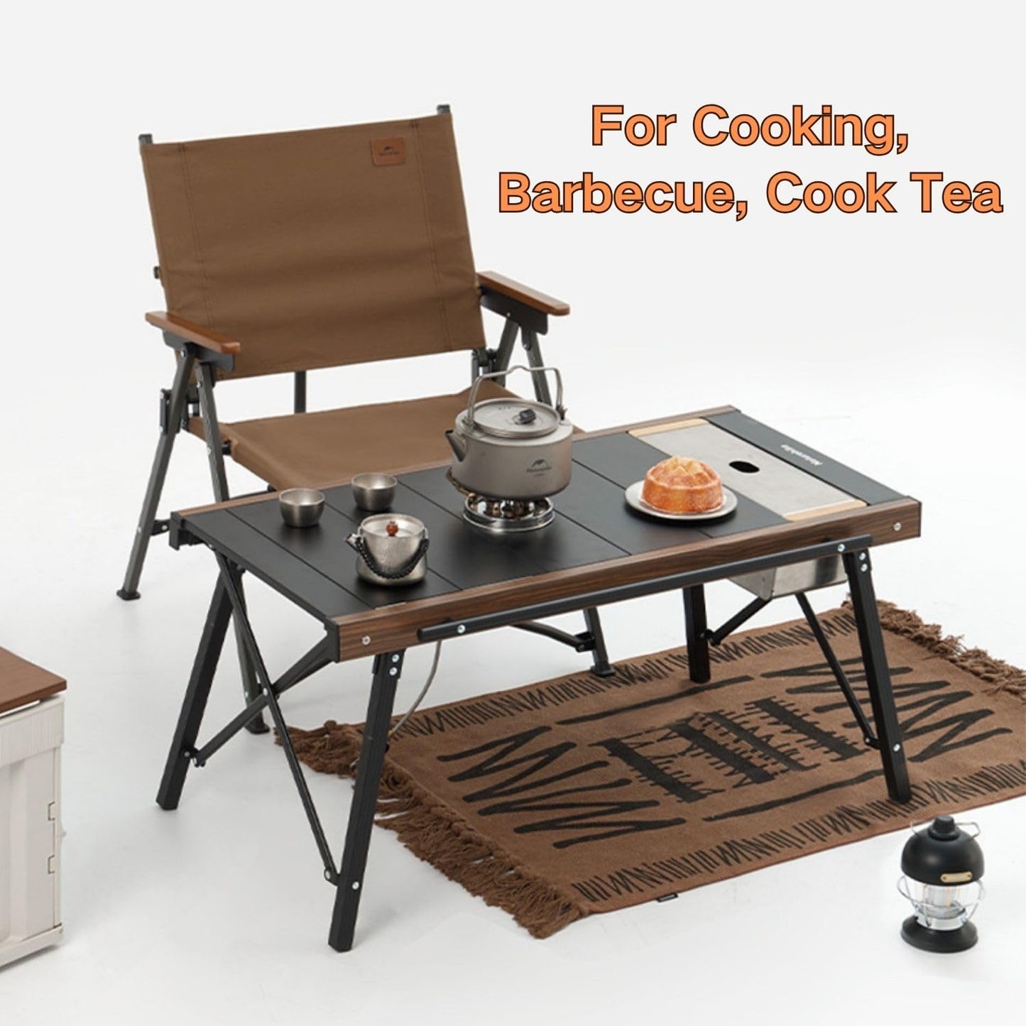 windhike Naturehike Folding IGT Camping Table, Portable IGT Table with Carry Bag, IGT Cook System, Camping Kitchen, Foldable Picnic Table for Outdoor Camp Picnic Car RV Trip Patio Backyard BBQ
