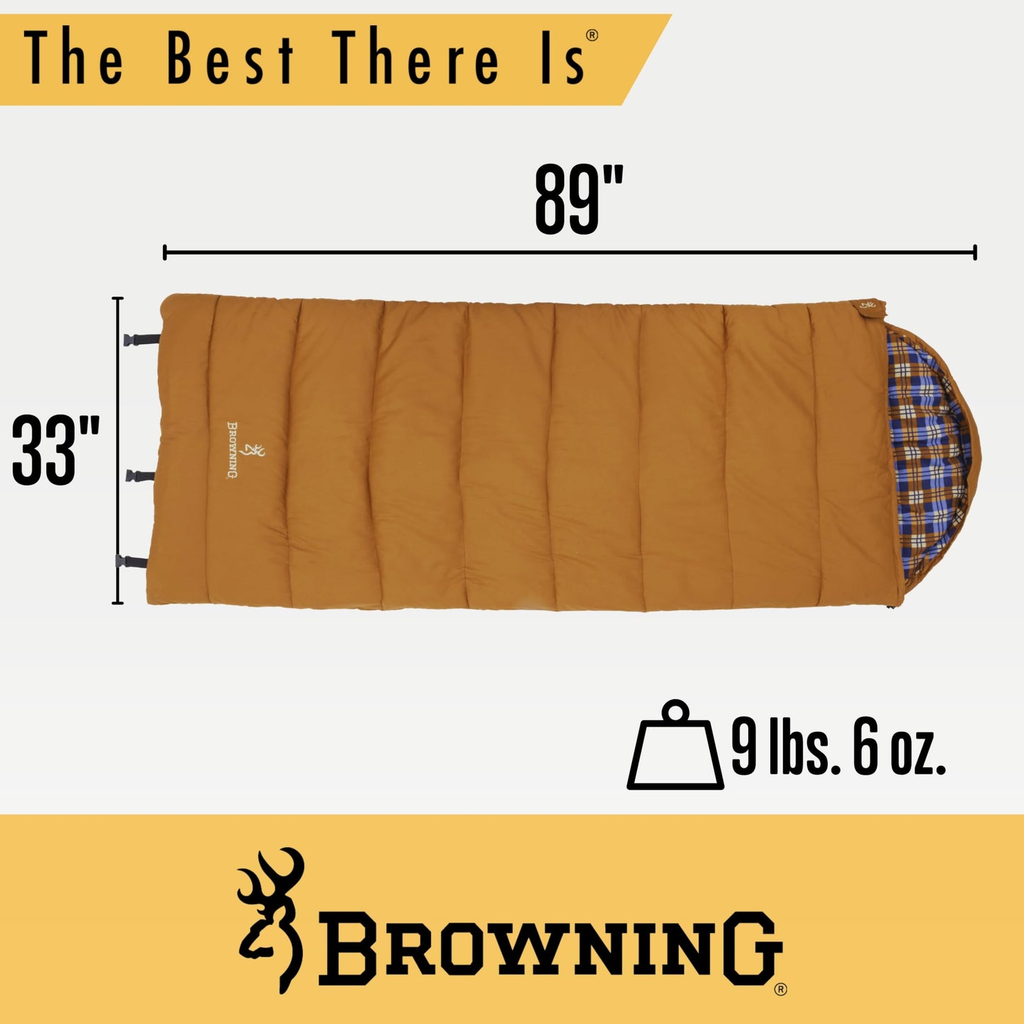 Browning Camping Enterprise -20° Degree Sleeping Bag – Hooded Rectangular Cold Weather Canvas Sleeping Bag with Flannel Liner, PolyLoft Insulation & Roll-Up Straps for Winter Camping