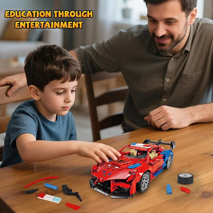 2 in 1 Remote Control Racing Car Building Blocks Compatible with Lego STEM Toy Building Toys 694 PCS Gifts Toys for Age 8-12 Years Old Kids Boys