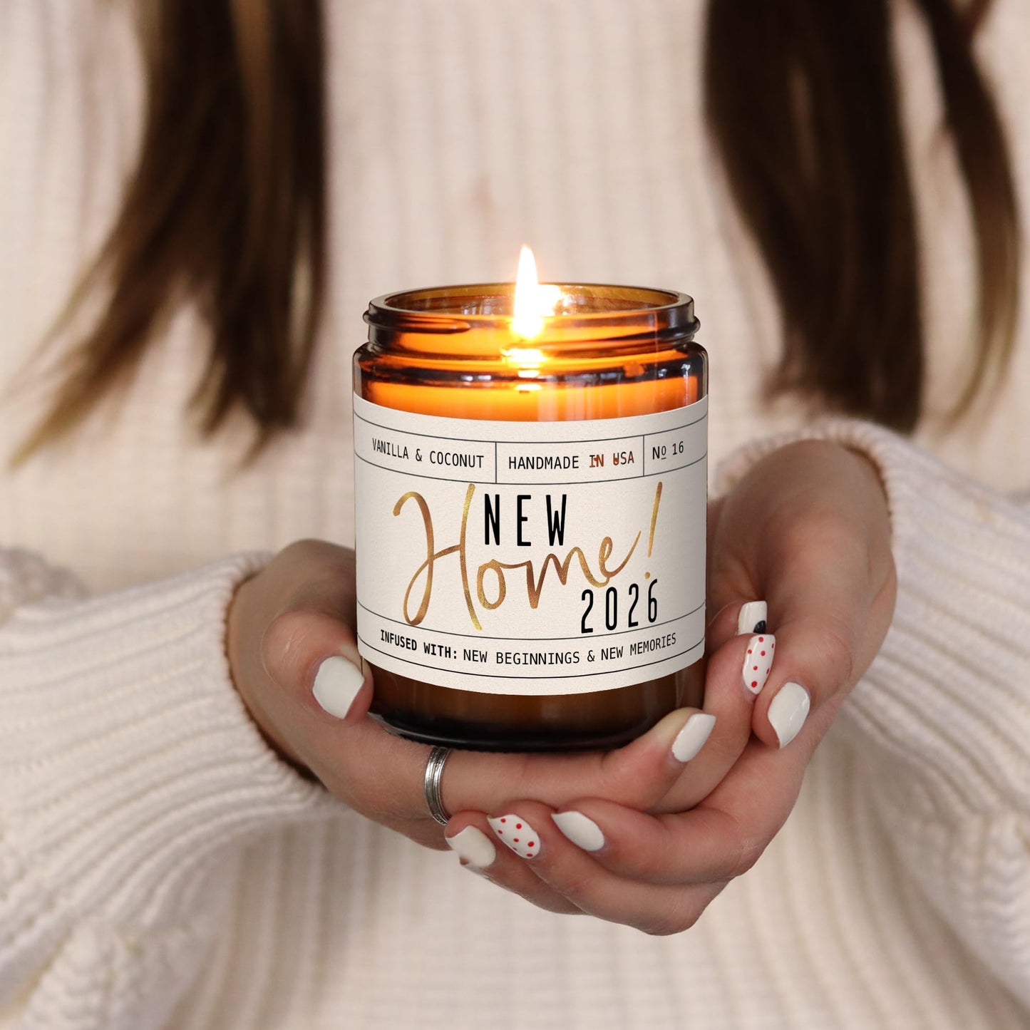 House Warming Gifts New Home, Housewarming Gifts New Home '2026' Soy Candle, w/Vanilla, Coconut & Vetiver I for New House, New House Gift I 9oz Jar, 50Hr Burn, Made in USA