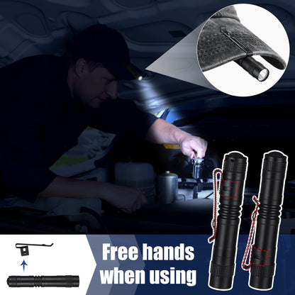 Zhengmy 100 Pcs Pocket Flashlight - Father's Day Gifts LED Compact Flashlight Bulk Mini EDC Pen Light with Removable Clip for Home, Outdoor, Camping, Emergency, Battery Not Included