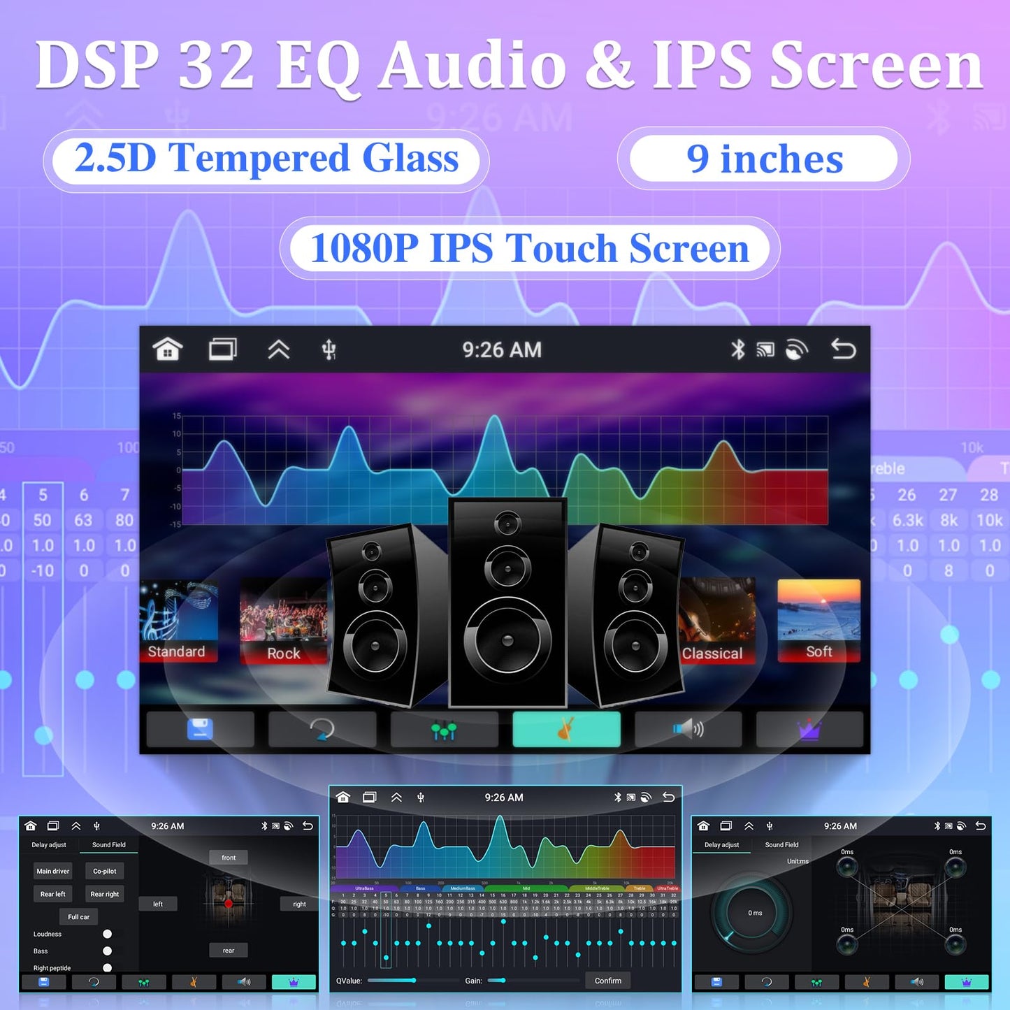 [8 Core 4G+64G] Android Car Radio for Jeep Compass Patriot 2007 2008 2009-10.1 inch Touch Screen Car Play Stereo, DSP 32 EQ Audio/IPS Screen/Carplay/Android Auto/SWC/BT 5.0/WiFi