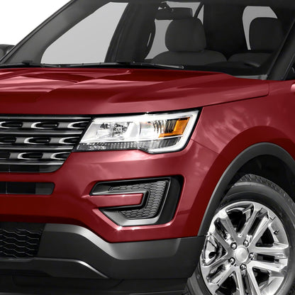Duolctrams Pair W/O LED Module Chrome Bezel LED Headlights Assembly Compatible with 2016-2019 Ford Explorer Sport/Limited/XLT/Platinum 7-PIN FB5-Z130-08N FB5-Z130-08B FO2518130