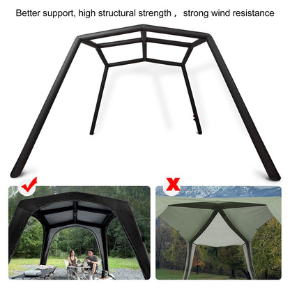 4-6 Person Inflatable Camping Tent Tarp Sun Shelter Blow Up Tent Easy Setup Waterproof Portable Air Canopy House Gazebos for Camping Backpacking Hiking Picnics Fishing