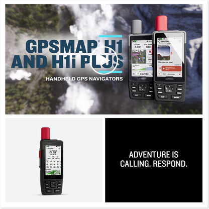 Garmin GPSMAP H1i Plus Rugged Hiking Premium GPS Handheld Navigator with inReach Plus Satellite Technology to Share Text, Photos, Voice Messages, SOS Off-Grid, Long Battery Life, Preloaded Maps Bundle