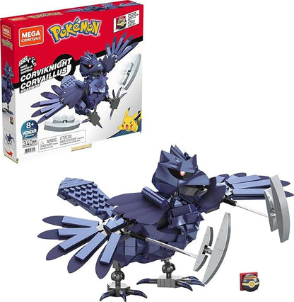 MEGA Corviknight Building Set With 340 Compatible Bricks and Pieces and Poké Ball Toy Gift Set