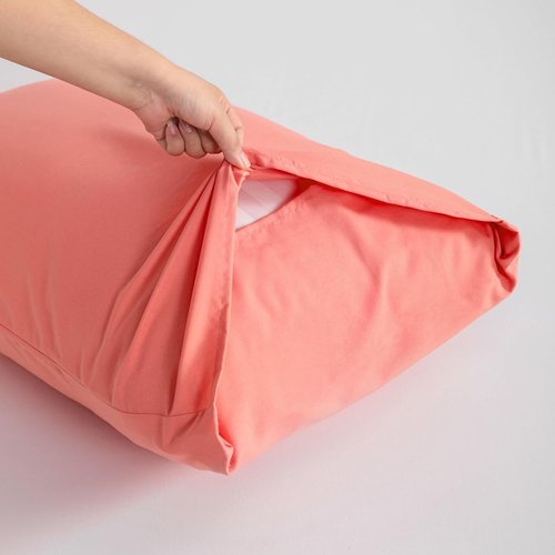 FLXXIE Pillow Cases - Soft Microfiber Standard Size Pillow Covers | Wrinkle & Stain Resistant, 2-Piece Set, 20x26, Coral