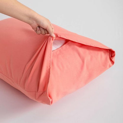FLXXIE Pillow Cases - Soft Microfiber Standard Size Pillow Covers | Wrinkle & Stain Resistant, 2-Piece Set, 20x26, Coral