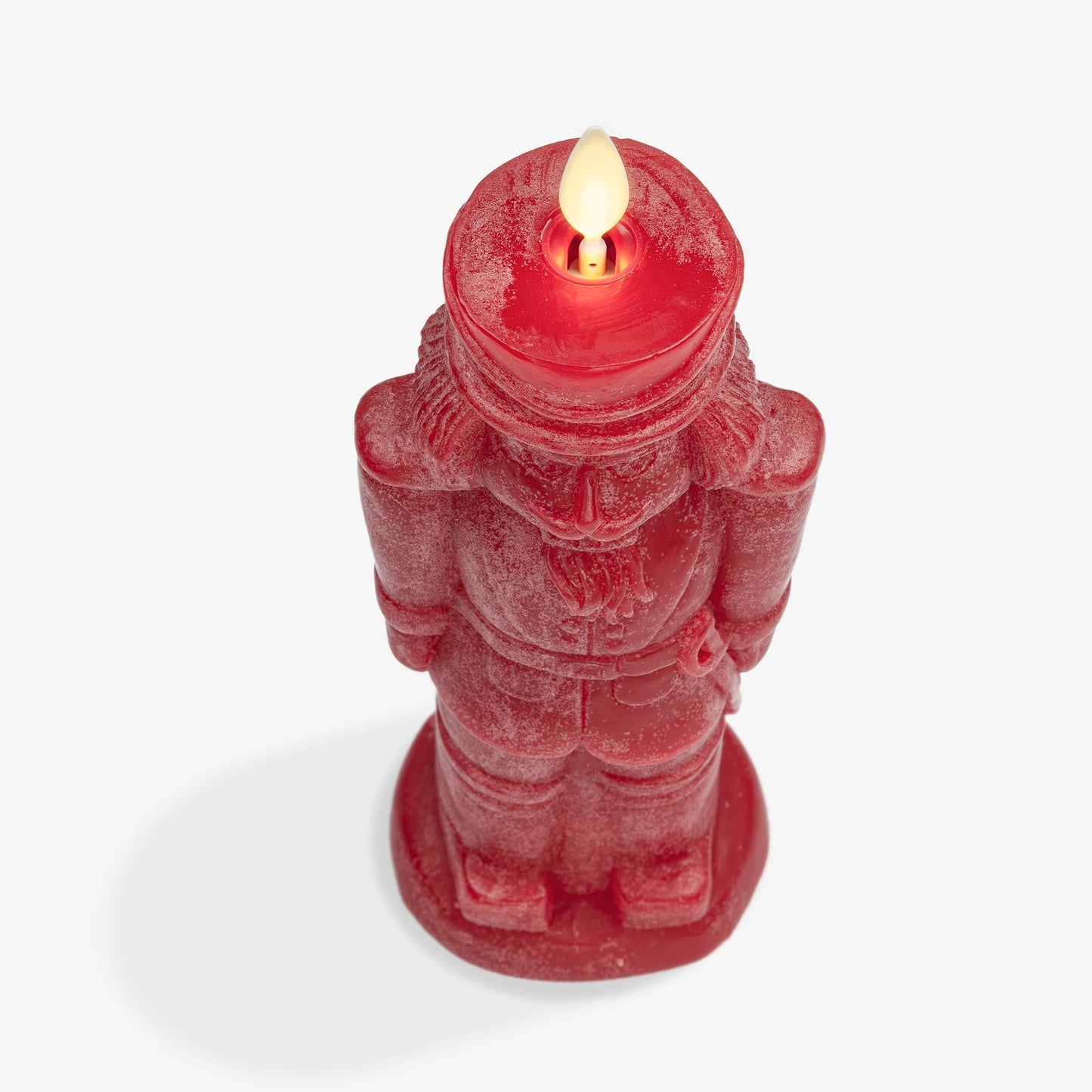 Luminara - Flameless Holiday LED Candle Battery Operated Moving Flame - Red Nutcracker - Pack of 1-3x7 - Unscented Indoor Realistic Flickering Safe