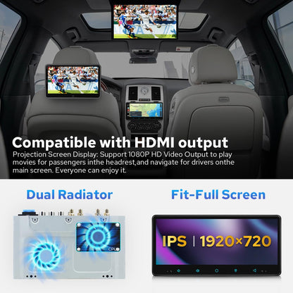 JOYING Car Radio for Jeep Wrangler Jk Patriot Compass Grand Cherokee/Chrysler/Dodge (2007-2017), 8.9" IPS Touch Screen Android 13 Stereo 4gb+64gb with Wireless Carplay, Android Auto(JY-JP102T4)